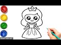 How to draw princess  how to draw a girl  princess  smart kids art