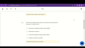 Google Cloud Computing Foundations: Infrastructure in Google Cloud || Course 2 || Quiz 3