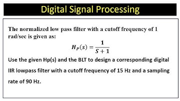 Design of Low pass filter using BLT
