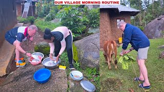 MY WHITE HUSBAND IN AFRICA: OUR AFRICAN VILLAGE MORNING ROUTINE