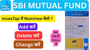 NOMINEE Update In InvesTap | Update Nominee in SBI Mutual Fund | Change Nominee In InvesTap | SBI MF