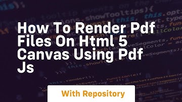 How to render pdf files on html 5 canvas using pdf js