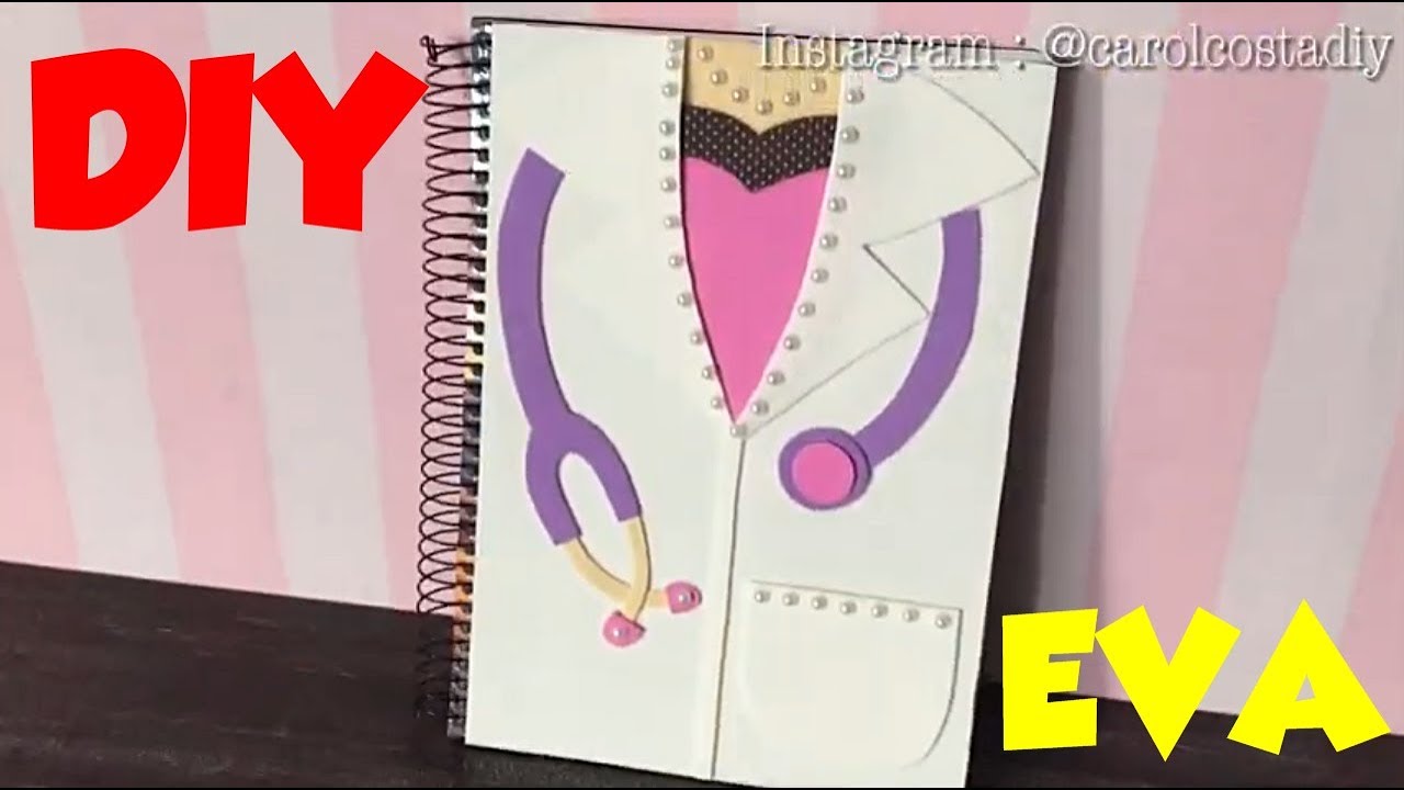 Capa De Caderno Personalizado Em Eva Enfermagem Enfermeira Molde Gratis Youtube - capa de caderno roblox