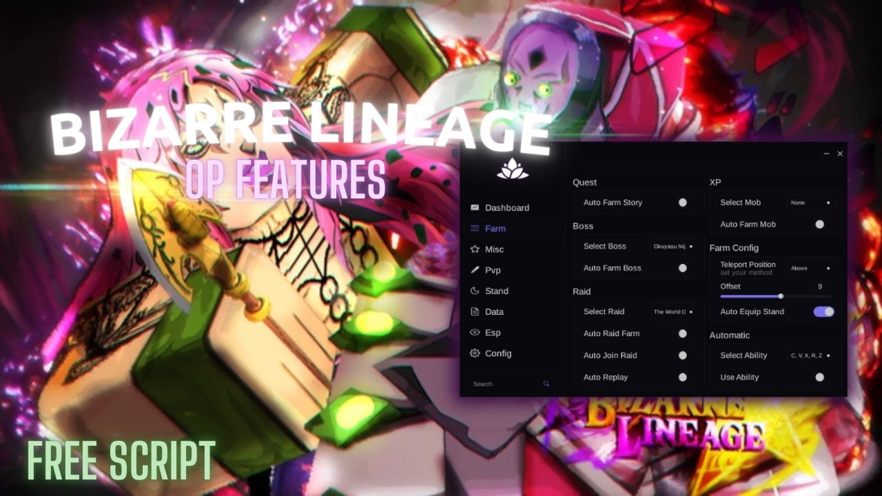 BIZARRE LINEAGE Script 2026 / Auto Farm / Insta Kill / Auto Raid / and ...
