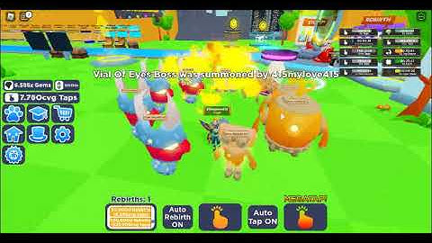 I got two secret pets/steam from the boss  - tapping simulator