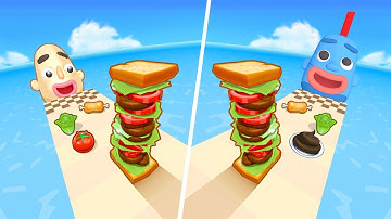 Burger Stack 3D | Sandwich Runner - All Level Gameplay Android,iOS - NEW HUGE APK UPDATE