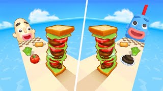 Burger Stack 3D | Sandwich Runner - All Level Gameplay Android,iOS - NEW HUGE APK UPDATE screenshot 4