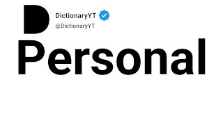 Personal Antonyms Opposite Words