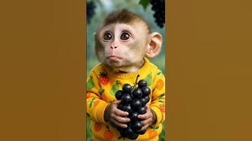 Baby monkey is eating grapes..🍇❤️ #cute #funny #babymonkey #monkey  #animals #shorts
