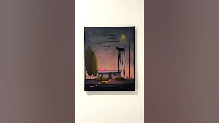 ‘No Vacancy’ 🌃 #surrealism #paintingprocess #painting #art #gouache #surrealart #weirdart #surreal