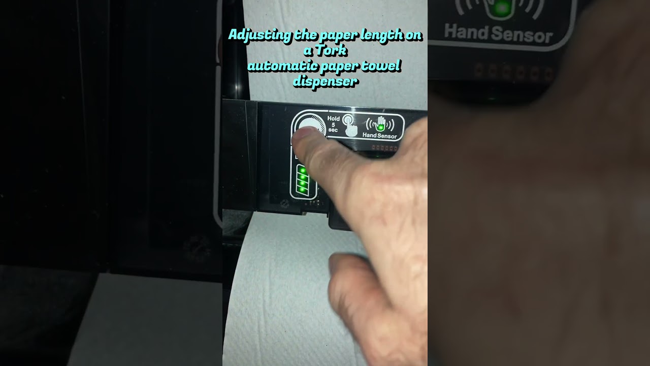 How to adjust the paper length on a Tork automatic paper towel dispenser. ￼ #tips #facilities