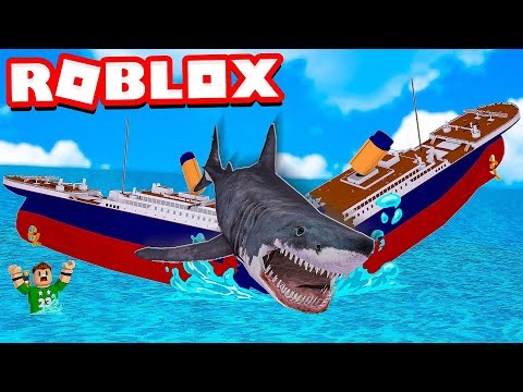 Un Tiburon Destruye El Titanic En Roblox Youtube - skachat el tiburon gigante nos ataca cerso roblox sharkbite mp3