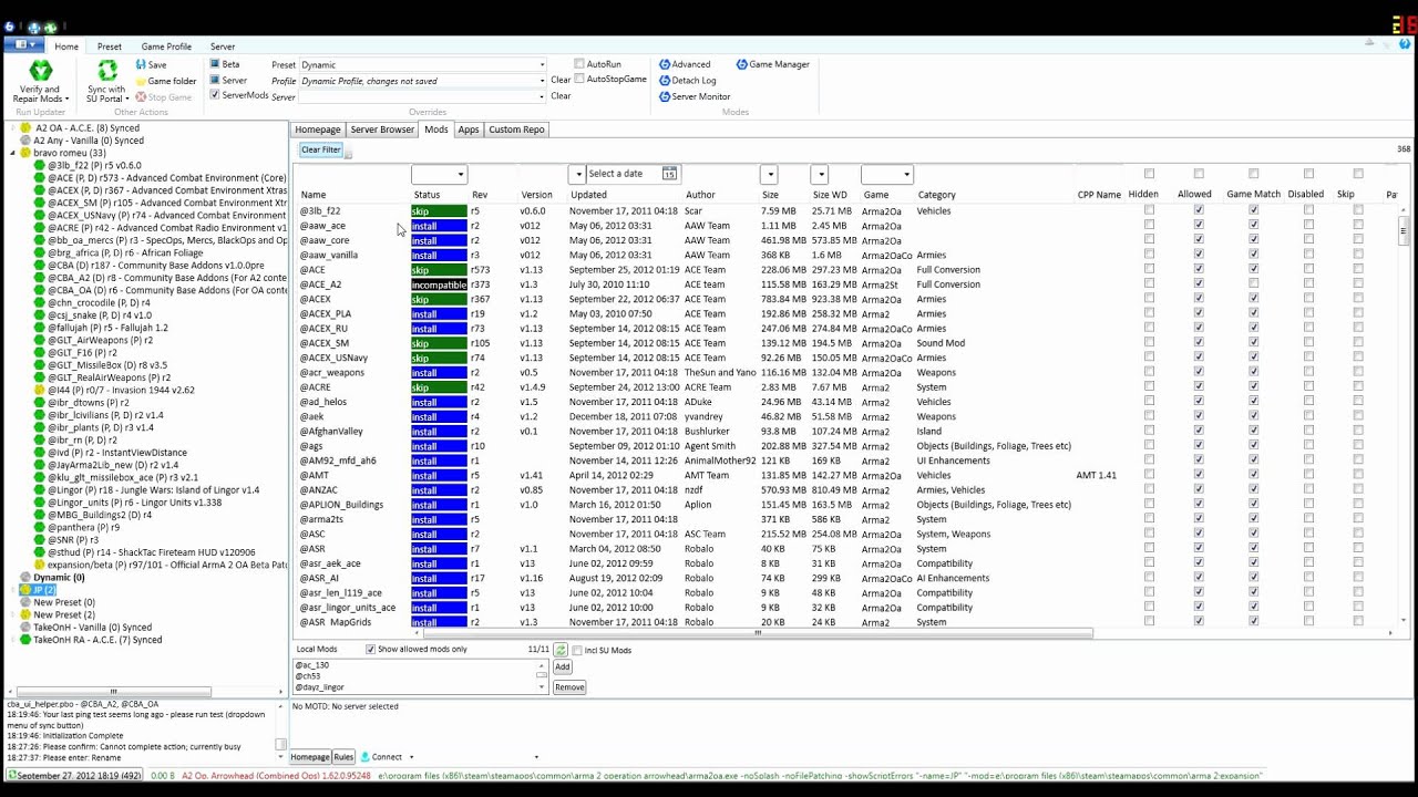 Mods de Arma 2 com o SixUpdater.