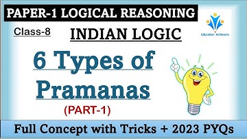 UGC NET 2024 PAPER-1 Indian Logic ll Pramana All Types + Questions ll Education Achievers