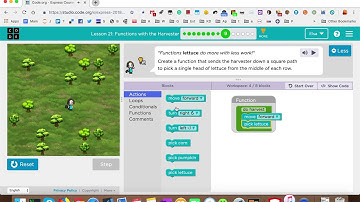 Code.org course Express 2018 Stage 21 Puzzle 9 | Lesson 21 Functions with the Harvester Puzzle #9