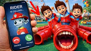 CURSE of PAW PATROL Ryder SLIDE! Story about RYDER CHASE MARSHAL transformation 