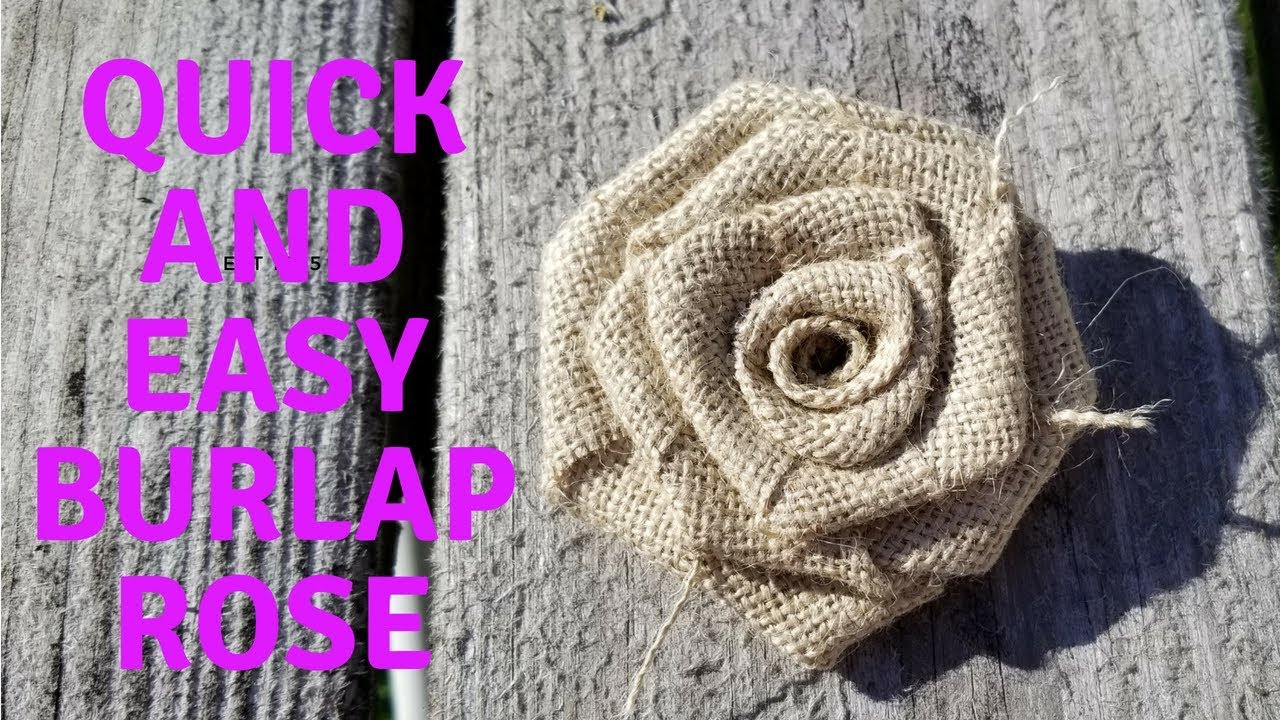 Easy to Make Burlap Flowers/How to Make Easy Burlap Flowers/Easy Craft 