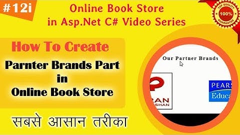 How to Implement Partner Brands in Homepage of Online Book Store in Asp.Net Using C# CSS | Hindi