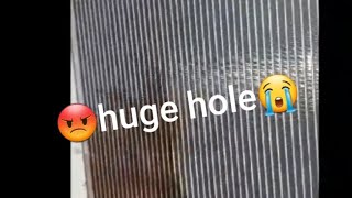 huge hole 😱 My Hyundai Tucson V6    radiator replacement