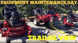 Lawn Care Equipment Setup 2016 , Enclosed Trailer, Blades of Grass Lawn Care