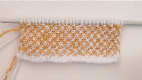 Knitting Pattern/Linen Stitch Pattern In Two Colors