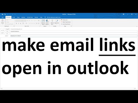 how to make email links open in outlook