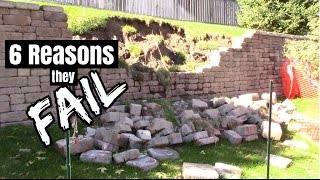 We are going to show you how to build a Retaining wall and show you 6 reasons they Fail. Today we cover the basics that will let 