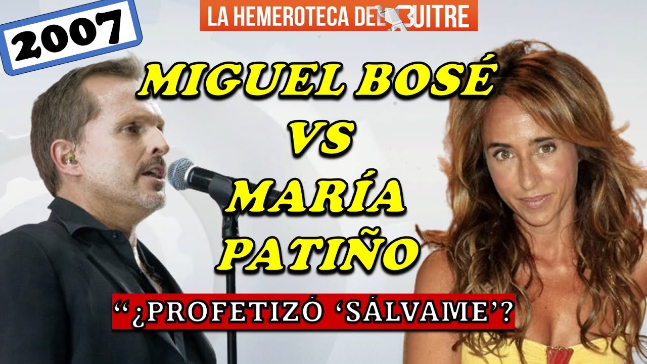 Cuando Miguel Bosé se enfrentó a María Patiño y la prensa rosa - 2007