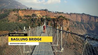 Longest Suspension Bridge (567m) -- Pokhara to Baglung Vlog -- Pradip Khulal -- city village Khabar