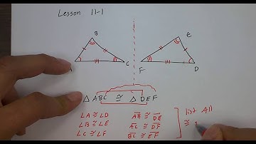 Lesson 11-1 Triangle congruence