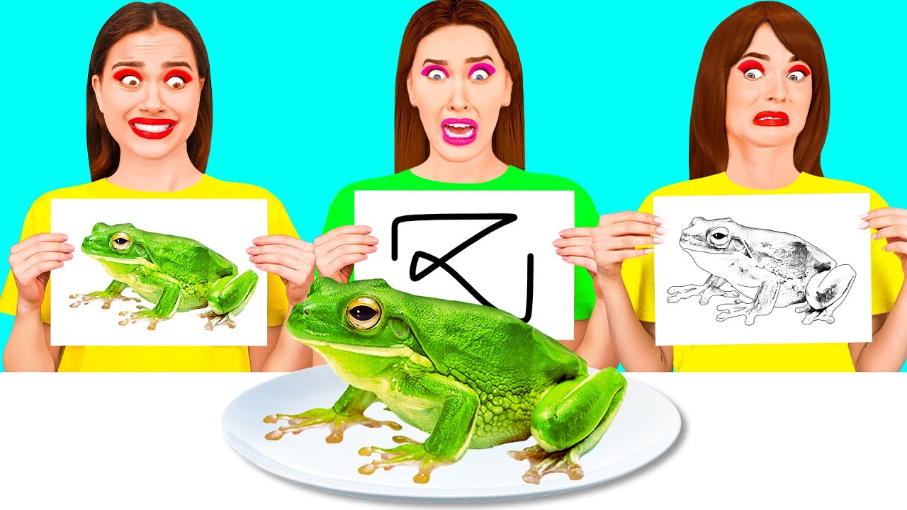 Crazy Draw And Eat Challenge by Ideas 4 Fun Challenge YouTube