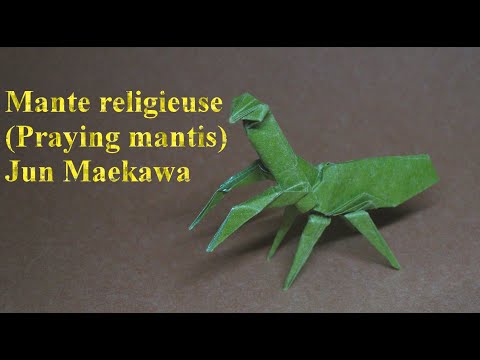 Origami - Jun Maekawa - Mante religieuse (Praying Mantis)