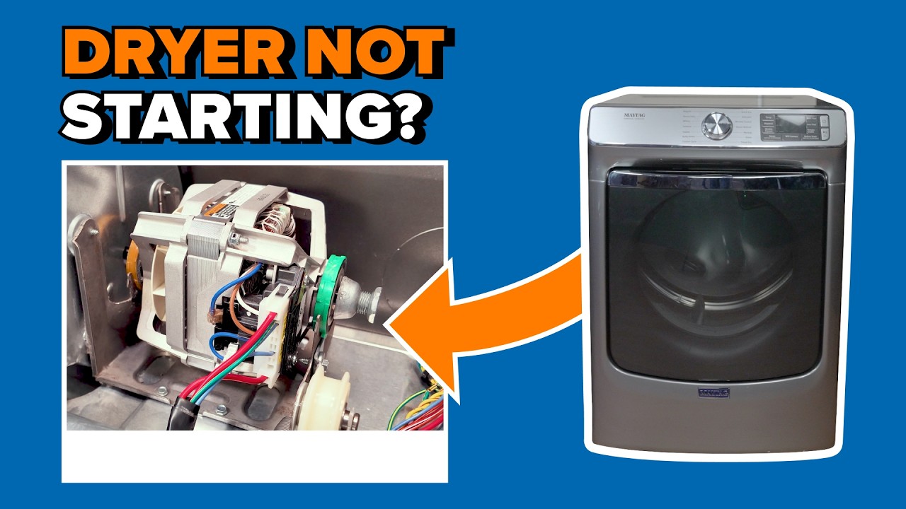 Замена приводного двигателя сушилки | Whirlpool | Maytag | Amana | Деталь W11511154 | Запчасти дл...