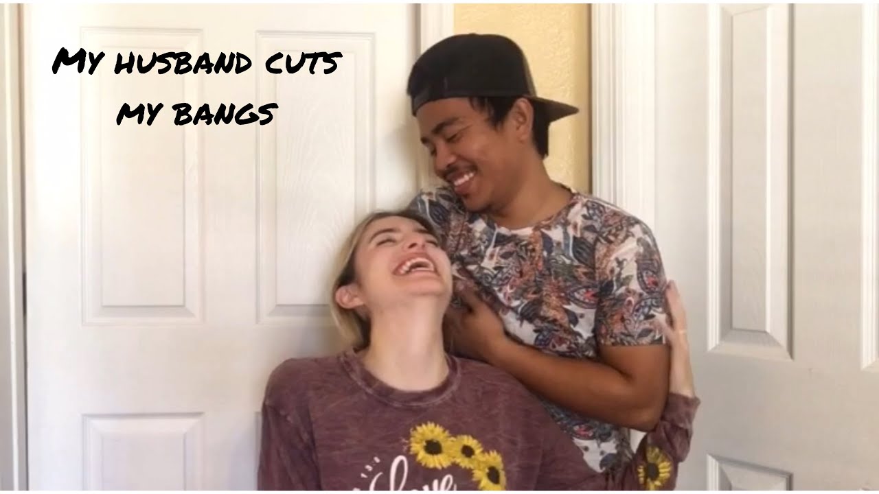 I let my husband cut my bangs during quarantine #laughing