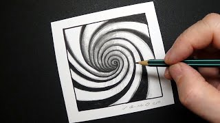 Drawing a Spiral Hole - Zentangle Inspired 3D Illusion - By Vamos screenshot 4