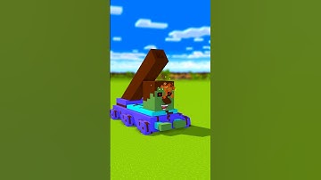 Steve-Alex-Tank and Villagers VS Zombie-Tank - Minecraft animation #minecraft #shorts