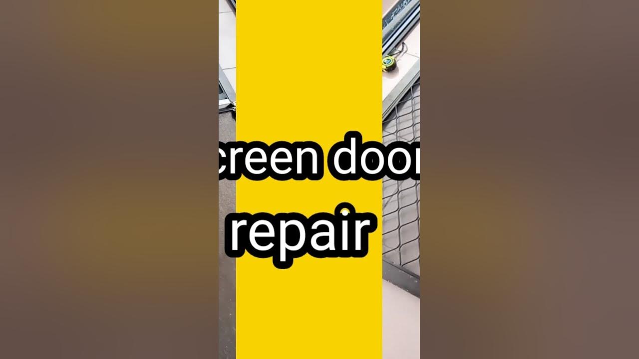 screen door repair YouTube