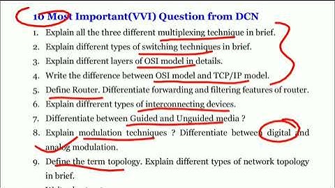 Most Important Questions from DCN ll Data communication & networking ll VVI Questions ll