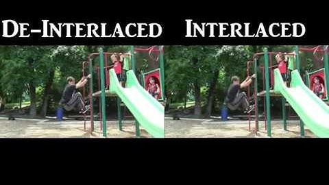 Interlaced vs Deinterlaced Video (Parkour)