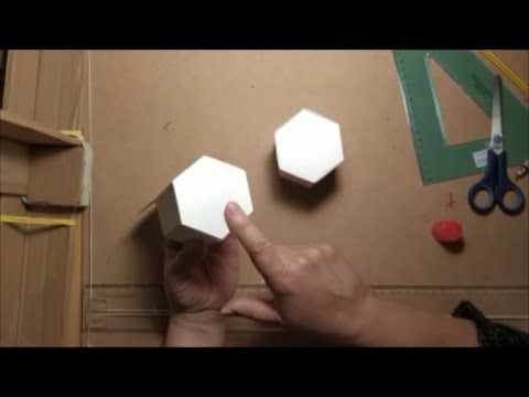 costruzione  di un prisma esagonale in cartoncino