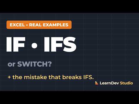 IF, IFS and SWITCH in Excel (Real Examples + the Mistake That Breaks IFS)