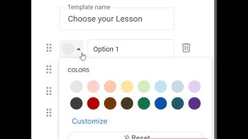Google Docs Drop down