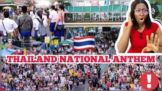 เคารพธงชาติ Standing For The Thai National Anthem Reaction