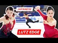 Japanese Ladies’ Lutz Edge Analysis - Japanese Nationals 2021 (Rika Kihira, Satoko Miyahra)