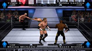 Tornado Tag Match | Triple H & Shawn Michaels Vs Bobby Lashley & Scott Steiner | Gameplay