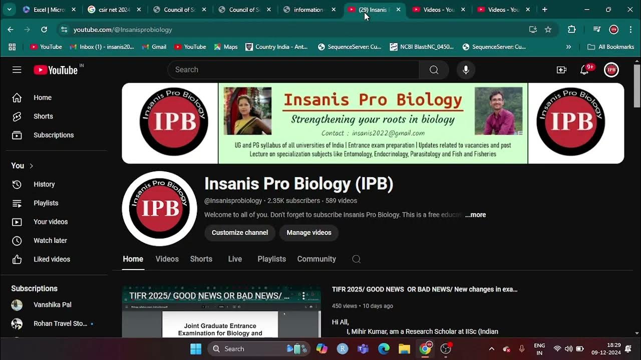 Csir 2024 joint csir ugc net examination december 2024 ipb mihir kumar