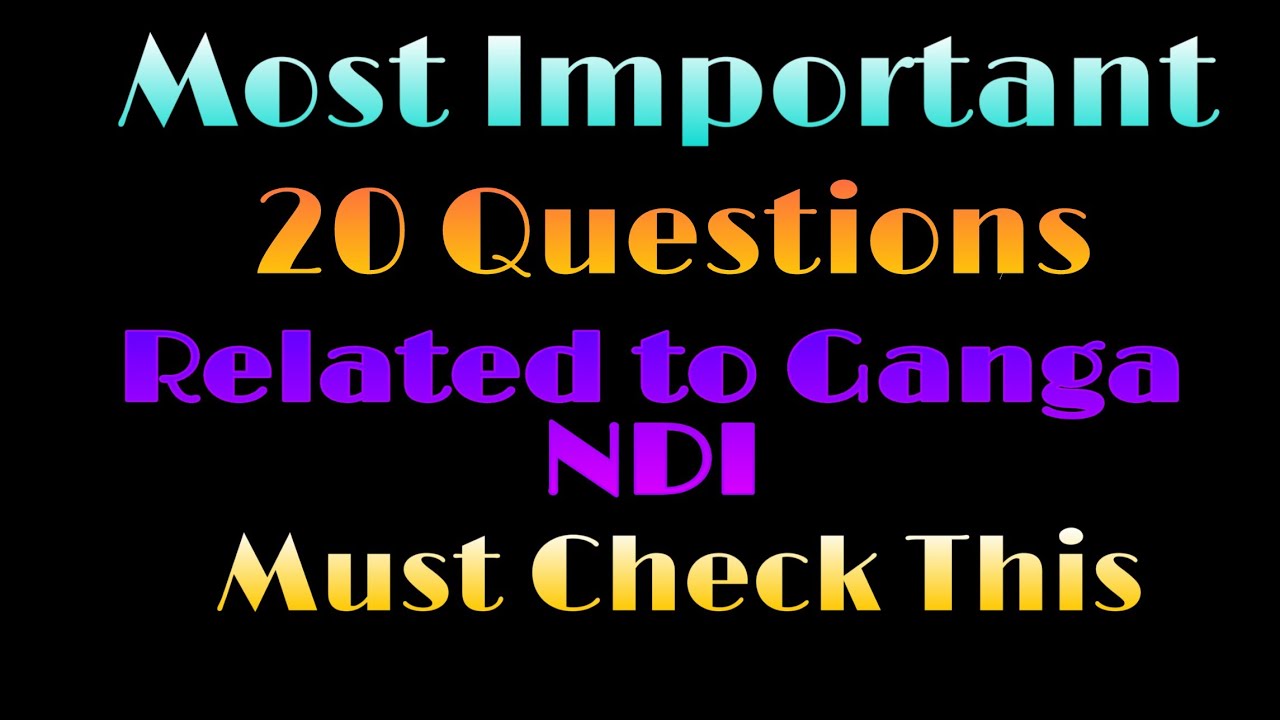 Ganga quiz 2020 YouTube