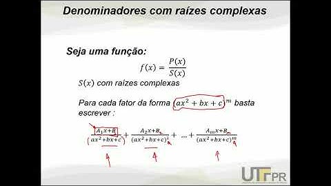 integrais indefinidas 08 fracoes parciais raizes complexas