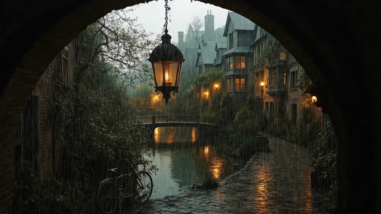 Stay Here Where the Rain Meets the Lantern Light | Dark Academia Piano for Focus & Solitude
