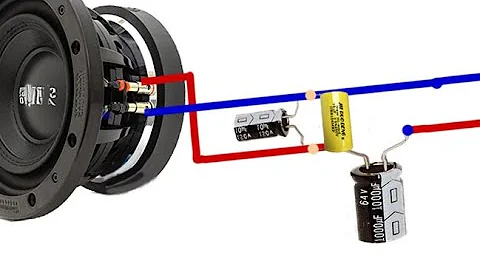 bass booste bass the speaker with cheap 1000uf capacitor in right style